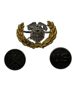 CIRCA 1905-1918, QUARTERMASTER, ENLISTED, FORAGE CAP BADGE AND COLLAR DI... - $70.00