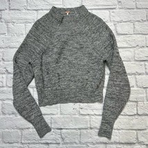 Free People Two Good Mock Neck Sweater Size XS Heather Gray Long Sleeve  - £35.48 GBP