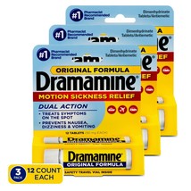 Dramamine Original Formula Motion Sickness Relief, 12 Count, 3 Pack..+ - £20.56 GBP
