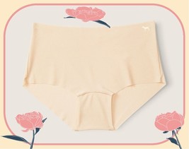 L   NOSHOW  Light Sand Beige LowRise Victorias Secret PINK Boyshort Brief Pantie - £8.40 GBP