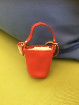 NWOT/COACH/LEATHER DUFFLE BAG/BARBIE/CORAL/KEY FOB/KEY CHAIN/KEY RING/66334 - £118.03 GBP