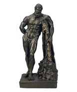 Farnese Hercules Heracles Greek Cast Marble Bronze Color Sculpture Museu... - $167.23 CAD