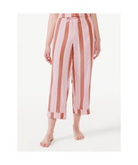 Joyspun Women&#39;s Plus Woven Cropped Pajama Pants, Brown Pottery Size 3X (... - $24.16 CAD