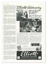 Print Ad Elliott Addressing Machines FTD Vintage 1938 3/4-Page Advertisement - £7.57 GBP