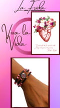 Choker Bracelet Necklace with painted elements Inspired by Frida Kahlo&#39;s Art - £27.91 GBP
