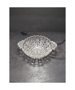 Vintage Anchor Hocking Clear Bubble Dish, Tab Handle Bowl, Glass Serving... - $13.57 CAD