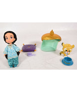 Disney Store Animators Collection Jasmine Mini Doll 5&quot; Play Set Rajah - £15.51 GBP