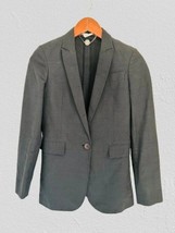 Stella McCartney Blazer Charcoal Grey Single-Breasted Jacket Cotton Blen... - $98.99
