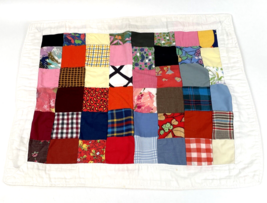 Vintage Doll Quilt Patchwork Handmade 20 x 16 Bedding Colorful Lap - £15.72 GBP
