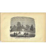 Mount Vernon The Home of Washington Victorian 1884 Wood Engraving DWA1 - $463.18 MXN