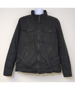 American Eagle Coat Barn Chore Jacket Canvas Black Plaid Lined Men Large... - £30.33 GBP