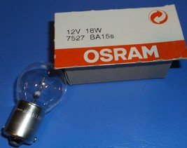 OSRAM LAMP No.7527  12v 18w  BA15S lamp bulb - £9.28 GBP