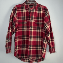 FIELD &amp; STREAM Button Heavy Flannel Shirt Classic Red Lumberjack Plaid M... - $20.58