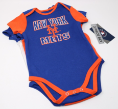 Genuine Merchandise New York Mets Baby NEWBORN Snapsuit Set of 3 Infant NWT - £14.14 GBP