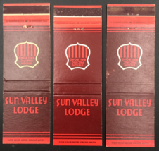 3 Vintage UP Union Pacific Railroad Sun Valley Lodge Idaho ID Matchbook Covers - £7.41 GBP