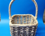 French Hand Woven Basket - Sweetgrass Wicker Jute Hemp - 12¾” Tall, 8½” ... - $28.68