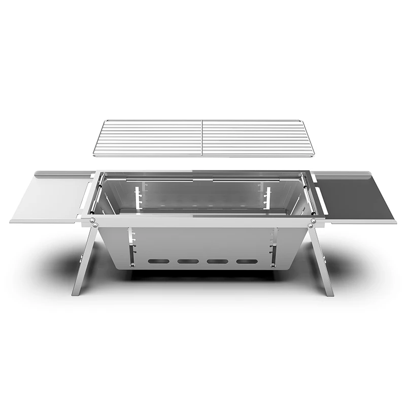 Portable Folding BBQ Grill Stoves Outdoor Camping Picnic Stainless Steel Detacha - £93.58 GBP