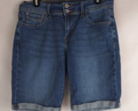 Levi&#39;s 515 Bermuda Women&#39;s Cuffed Distressed Whiskered Jean Shorts Size 10 - £12.39 GBP