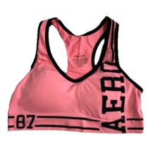 AERO 87 Sports Bra Size Medium Aeropostale Orange Black Lightweight Form... - $12.88