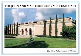 Vintage John and Mable Ringling Museum Art Sarasota FL Entrance Postcard - $5.95