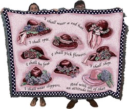 Pure Country Weavers Red Hat Society Blanket - Gift Tapestry Throw Woven, 72X54 - £63.32 GBP