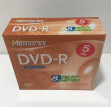 Memorex DVD+R 5 Pack 8X 4.7GB Media Discontinued Recordable 120 Min New sealed - £12.07 GBP