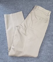 Dockers Pants Mens Khaki Flat Front 34x32 Classic Fit Cotton Style# 406714123 - £19.37 GBP