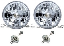 55 56 57 Chevy Halogen Headlight Headlamp Bulbs Crystal Clear H4 60/55W Pair - $39.95