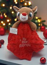 My First Rudolph Reindeer Red Security Snuggle Blanket Rattle Lovey NEW ... - €12,74 EUR