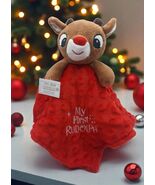 My First Rudolph Reindeer Red Security Snuggle Blanket Rattle Lovey NEW ... - €12,74 EUR