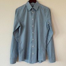 Gucci Men’s Dress Shirt Teal Blue/White Check Pattern Slim Size 15 (US) 38 (EU) - £152.90 GBP