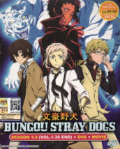 Anime DVD Bungou Stray Dogs Season 1-3 Vol.1-36 End + Movie + OVA English Dubbed - £28.72 GBP