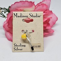 Madison Studio Sterling Silver Tennis Rocket &amp; Ball Charm on the Origina... - $12.95