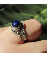 Very Beautiful Lapis Lazuli Ring Size 8 or Q 925 Silver, Handmade - €24,15 EUR