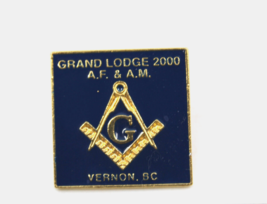 Masonic Freemason Grand Lodge 2000 AF &amp; AM Vernon BC Canada Logo Collect... - £11.88 GBP