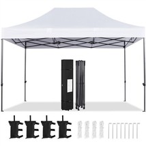 Pop Up Canopy 10X15' Heavy Duty Commercial Tent Adjustable Instant Canopy White - £199.09 GBP