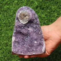 Amethyst Geode cathedral crystal cluster - 3.9X3.9X5 Inch(2.48Lb) - £150.35 GBP
