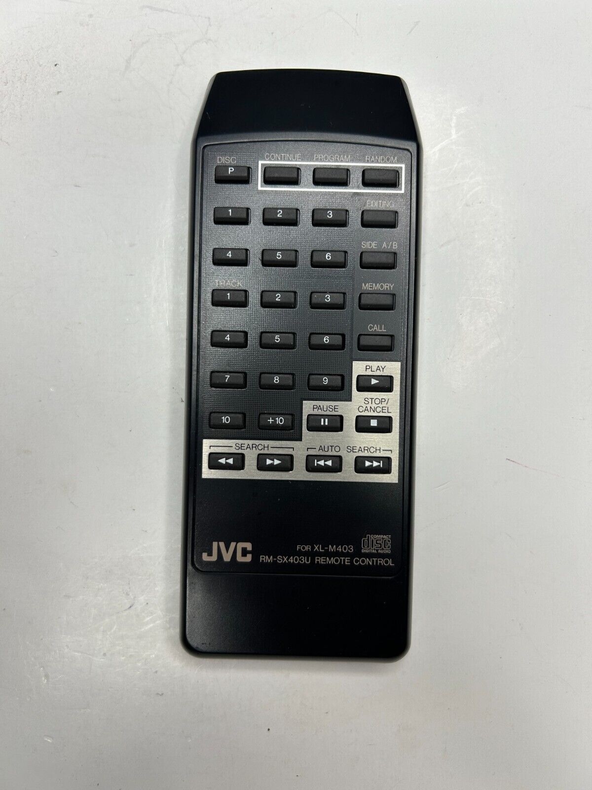 JVC RM-SX403U Remote Control, Black - OEM for CD Player XL-M403  			