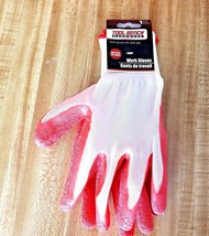 Tool Bench Hardware Work Gloves Latex Grip Fabric Back One Size Fits Mos... - $7.91