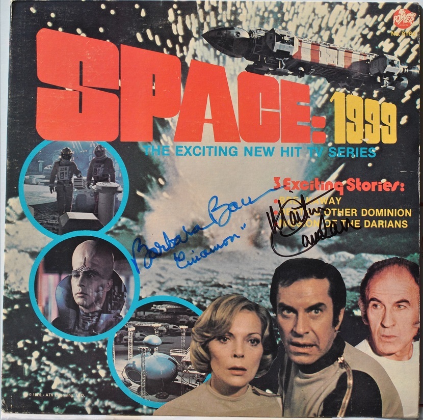 SPACE 1999 AUDIO STORIES ALBUM SIGNED X2 - Martin Landau, Barbara Bain  ... - $229.00