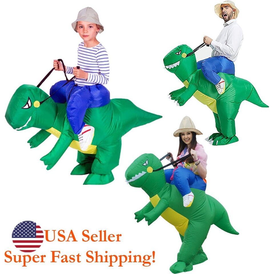 DH Halloween Inflatable Ride Dinosaur T-Rex Party Role Play Fancy Costume