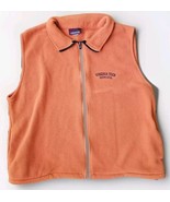 Vtg Virginia Tech Fleece Vest Orange Full Zip Up League Brand Made In US... - €21,45 EUR