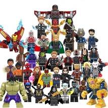 37pcs Superhero Avengers Infinity War Thanos Hulk Iron Man Loki Minifigures - £49.43 GBP