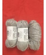 Loops &amp; Threads Colorwheel Anti-Pill Yarn &quot;Gray Heather&quot; 1.75oz Lot 3 Sk... - $23.65 CAD