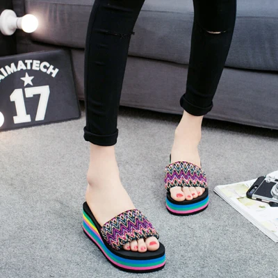 Best Sneakers Women Beach Sandals 2018 Summer Beach Shoes Woman Wave Print Water - £42.45 GBP