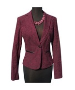 Cache Burgundy Purple Textured Lined Suit Jacket Top New Stretch NWT $188 - $102.85 CAD
