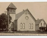 Methodist Episcopal Church e Mound Valley Kansas Real Photo Postcard Bla... - $17.82