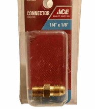 (2pcs) ACE Connector 1/4&quot;in. Flare To 1/8&quot;in. Male Brass Flare Connector... - £5.90 GBP