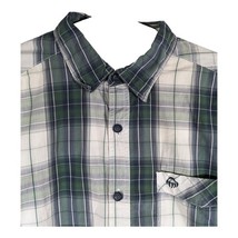 Wolverine Green Plaid Western Shirt Large Short Sleeve Blue - $18.93