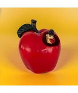 Vintage MSR Imports Apple With Rotating Worm Ceramic Music Box Working S... - €16,13 EUR